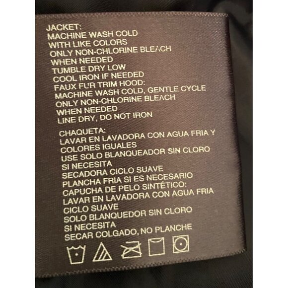 Kenneth Cole Reaction Winter Black Quilted Puffer Coat Zip Front High Collar XL - Picture 14 of 14